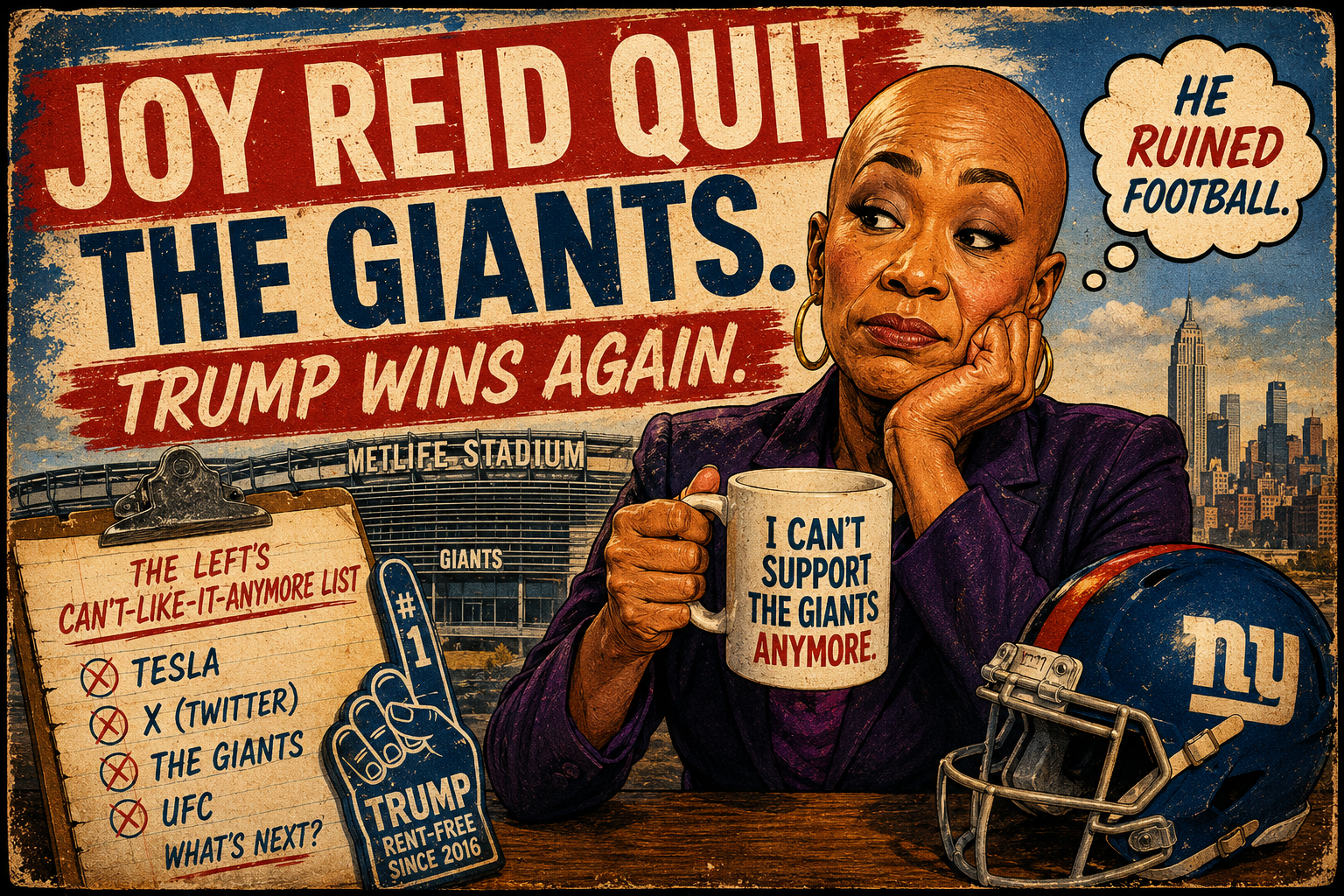 Joy Reid Quit The Giants. Trump Wins Again